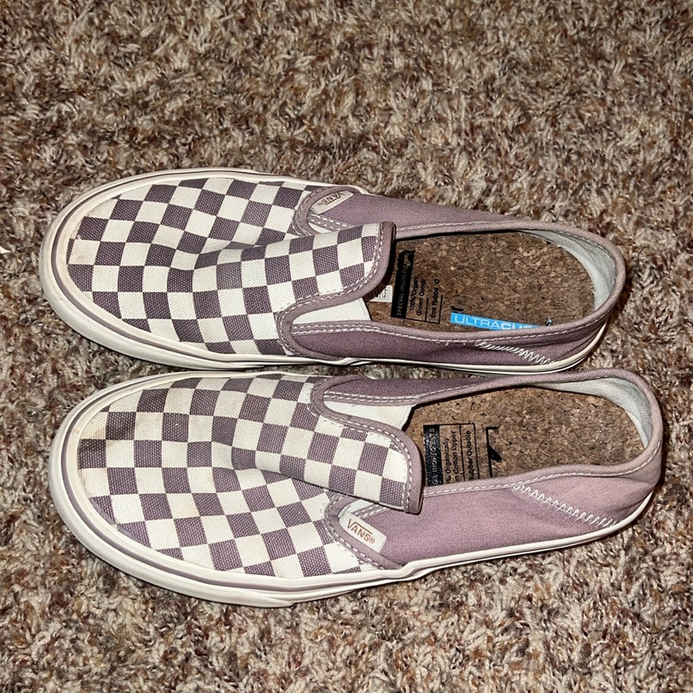 Women's size 9 purple checkered Vans